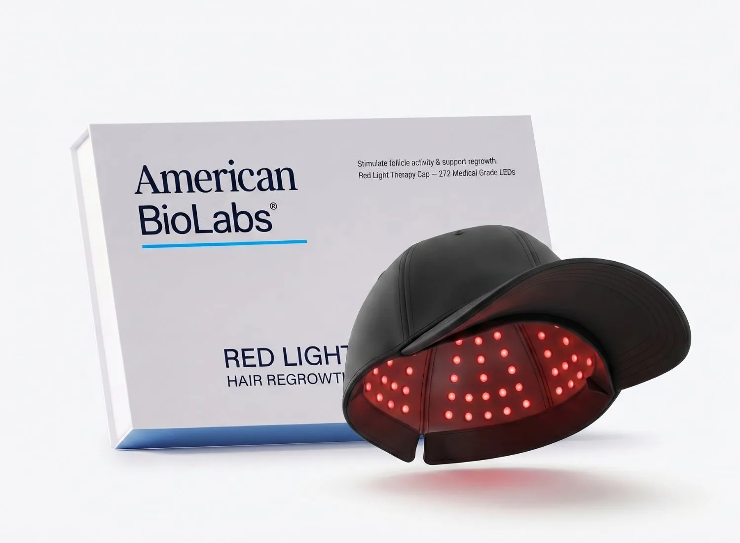 American BioLabs Photon Cap, a red light therapy cap